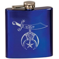 6 Oz. Gloss Blue Flask